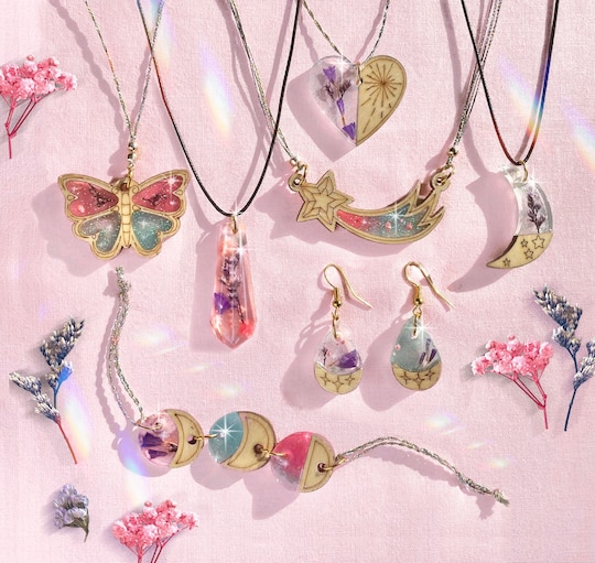 Wish Craft™ Wood & Resin Charm Jewelry Craft Kit